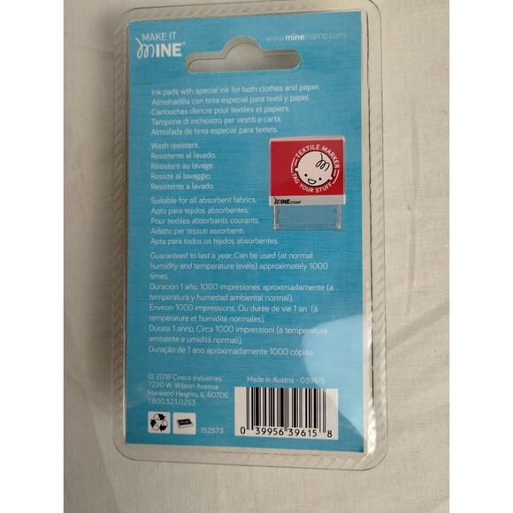 Make It Mine Ink Pad 2-Pack Refills for Textile Marker - Black - Picture 2 of 2